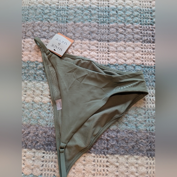 NWT Shade & Shore Olive Green Bikini Bottom Size 12/14 - Picture 5 of 5